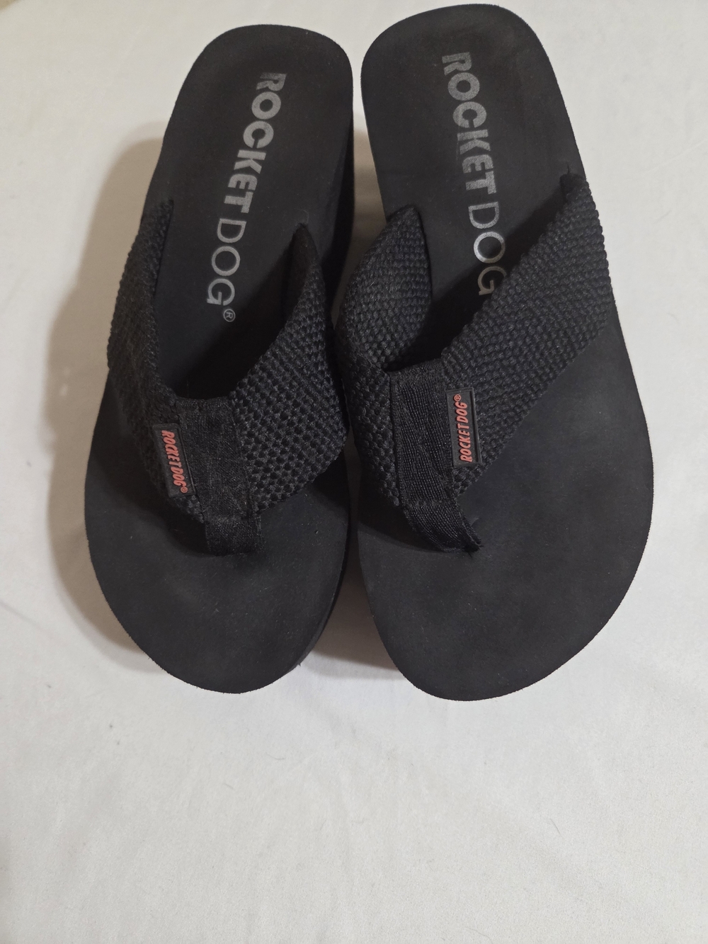 Rocket Dog Black Platform Thong Sandals